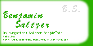 benjamin saltzer business card